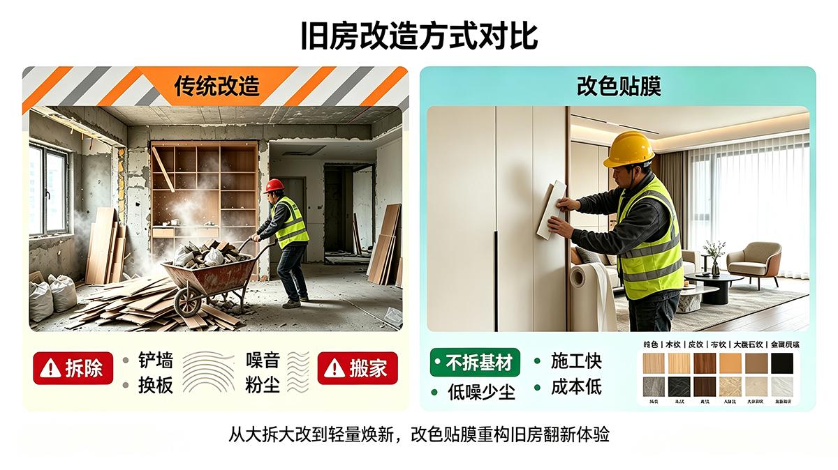 我国房地产进入存量时代，翻新改色贴膜迎来新机遇